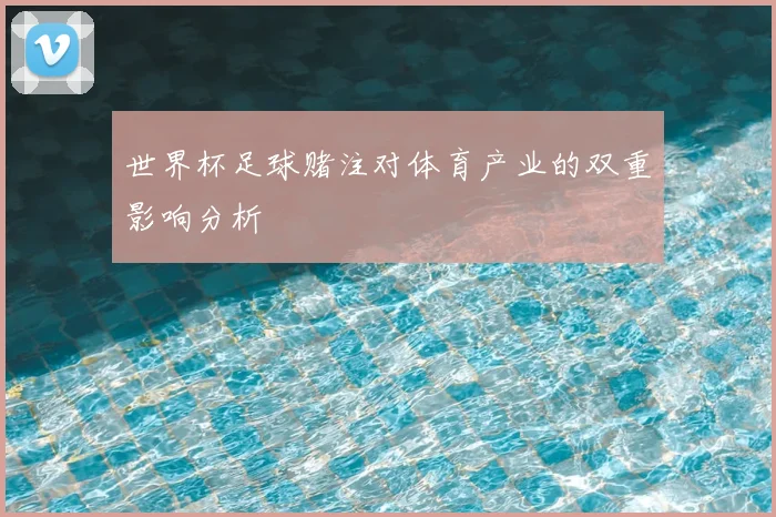 世界杯足球赌注对体育产业的双重影响分析